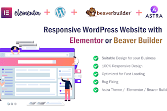 create wordpress website with elementor or beaver builder