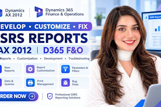 develop, customize your ssrs report for ax2012 or d365 fo