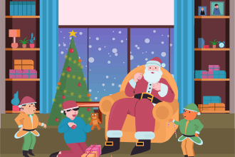 make cool christmas illustration