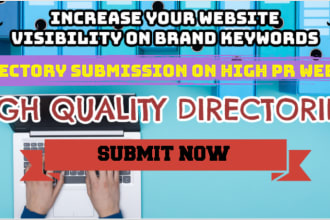 do brand keyword directory submission on 30 high PR websites