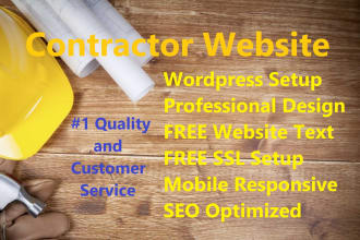 design a premium construction website or contractor website
