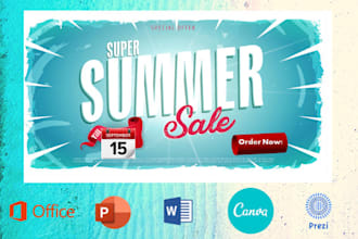 design charming powerpoint, canva presentation, prezi or google slides