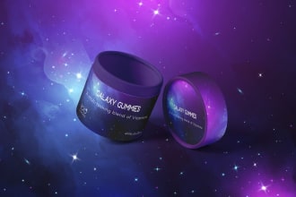 do elegant and luxury cylinder box package design