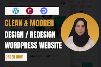 design wordpress website using divi builder or divi theme