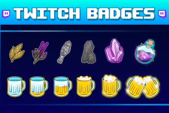 create express custom twitch sub badges, emotes