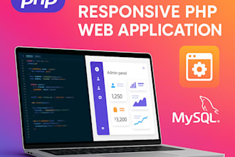 build a responsive PHP web application with admin panel