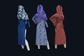 realstic fashion design cloth modeling and render