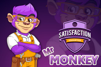 design cute animal character and cartoon  mascot logo