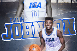 create a sports player poster