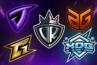 design professional esport logo initials twitch youtube