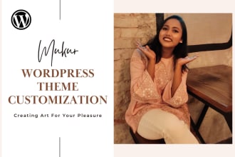 install wordpress, setup theme demo, do customization