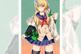 draw beautiful anime style, fan art, and original character