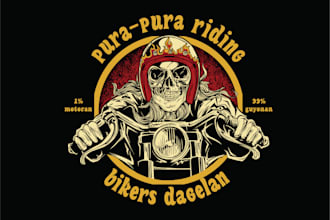 hand draw a motorcycle illustration
