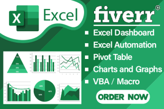 create customize microsoft excel spreadsheets, graphs, dashboard
