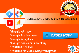 setup google tag ,API,search console,analytics,youtube API