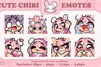 draw chibi emotes in my style