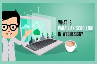 design a smooth scrolling parallax  landing page full website