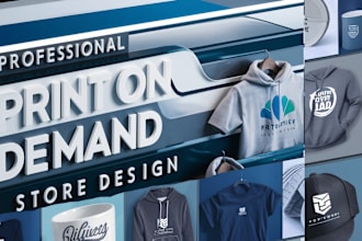 build and design print on demand shopify dropshipping store