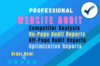provide you professional website SEO audit report with competitor analysis