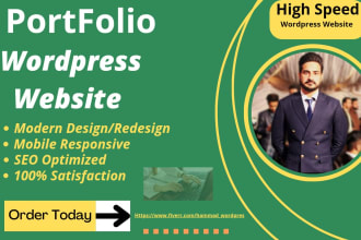 create personal portfolio, cv or resume website in wordpress