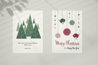 design a creative and unique holiday or  christmas card