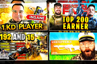 design eye catching call of duty warzone thumbnail