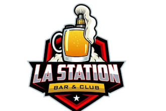 do modern awesome bar logo design