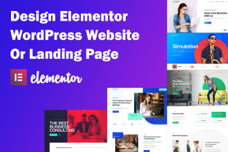 design wordpress elementor website or elementor  landing page