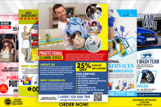 do cleaning flyer, laundry flyer, car wash,  photography flyer