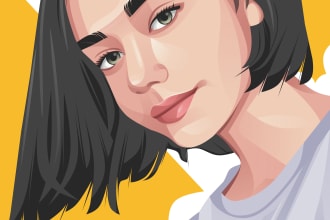 draw your photo to cartoon vector art