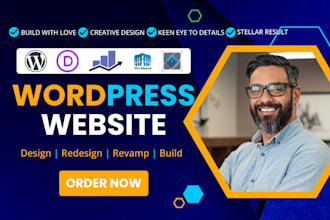 do wordpress website development, design, redesign or revamp wordpress website