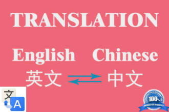 provide chinese to english and english to chinese translation
