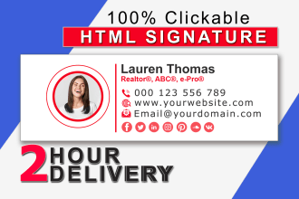 create HTML email signature mail signature outlook signature