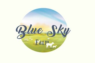 design free range organic farm logo in 1 day