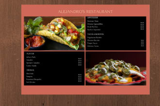 design a digital or printed price list menu