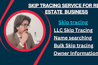 provide skip tracing service for real estate by tlo