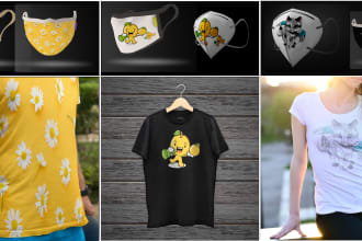 t shirt and  mask design combo  for you