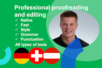 professionally proofread and edit your german text