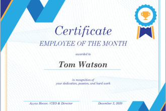 design professional award and custom certificate designs