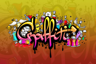 design original graffiti style word, tags and logo for you