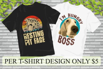 make creative awesome dog t shirt design
