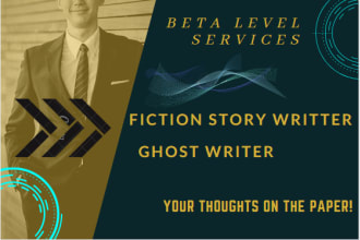 ghostwrite or rewrite fiction or fantasy and nonfiction stories