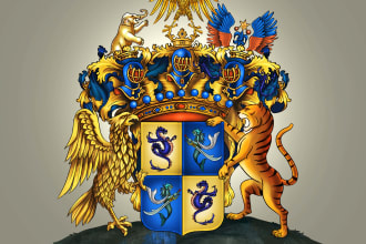 design heraldic family coat of arms