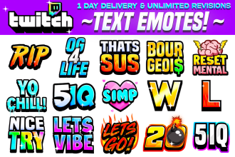 create custom text emotes for twitch