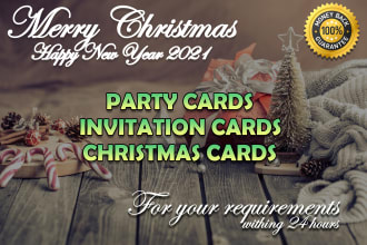 design amazing christmas cards within 24 hours