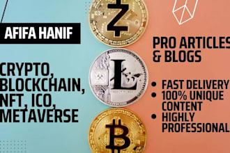 write articles on crypto, nft, blockchain, web3
