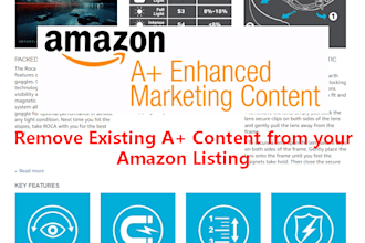 remove existing a plus content from amazon listing