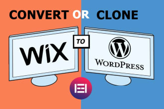 convert clone migrate wix or html to wordpress
