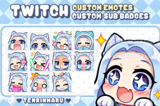 create custom anime twitch emotes or sub badges or sticker