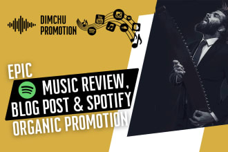 review your music on my blog and pitch song to spotify playlist curators